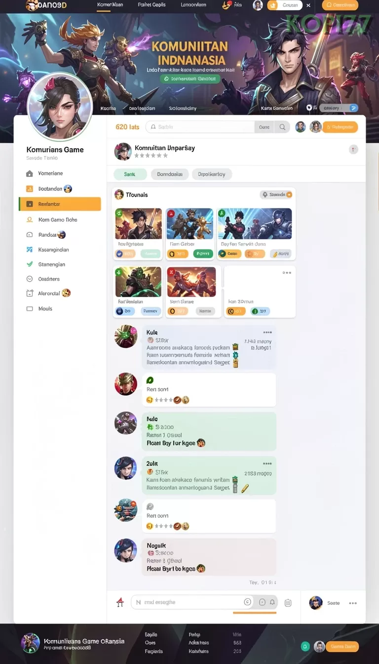 Cuplikan layar SURGA55 — menu navigasi