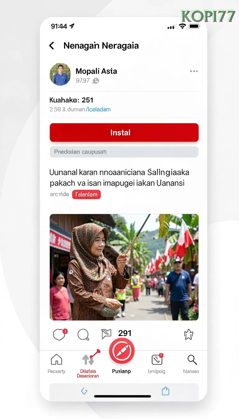 Cuplikan layar PAUS4D — menu navigasi